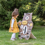 Manipulačná doska / Activity board Stand Medveď hnedá 80 cm x 52 cm so stojanom